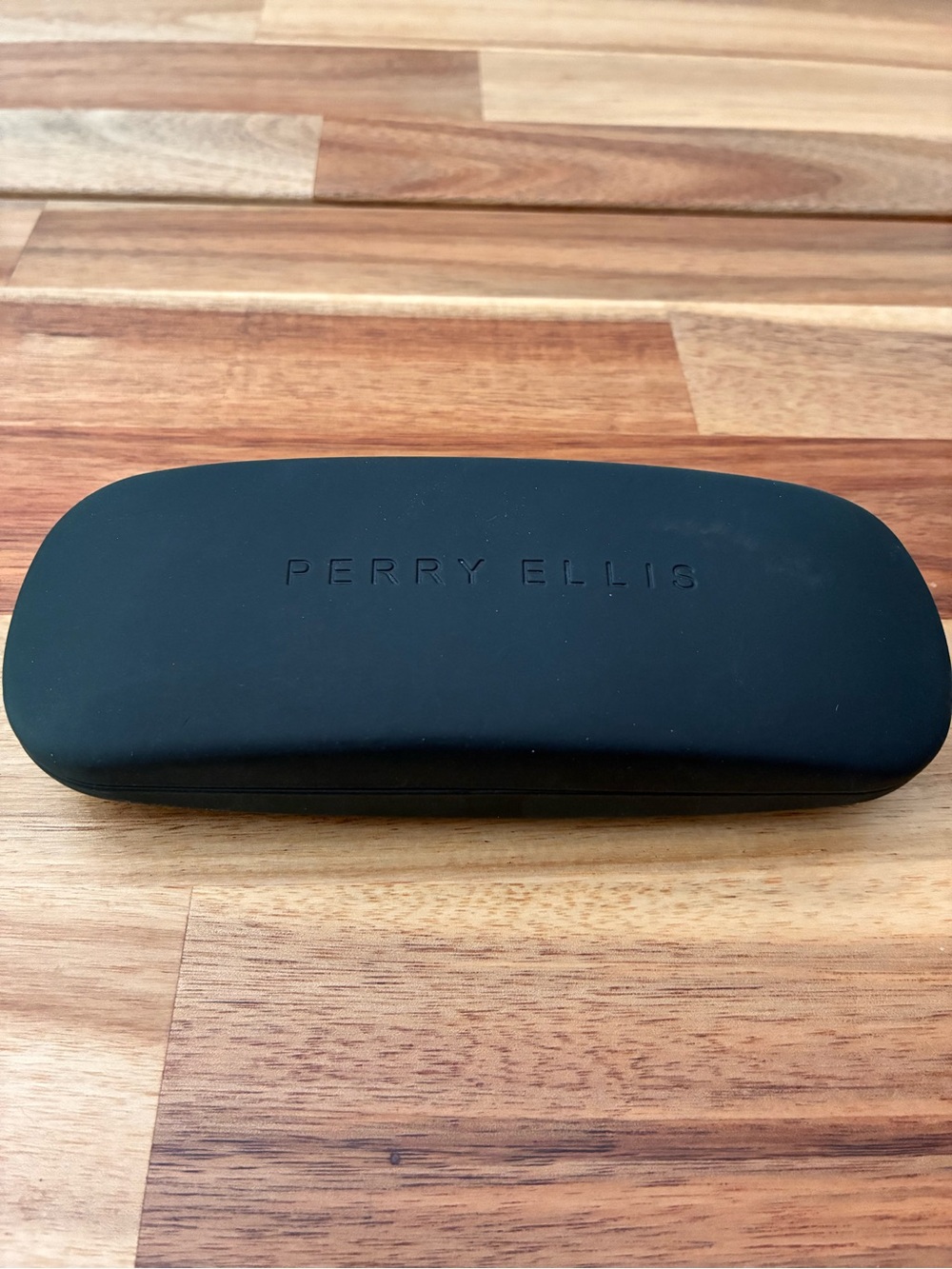 Perry Ellis Eyeglasses Sunglasses Glasses Hard Case Green Embossed Logo